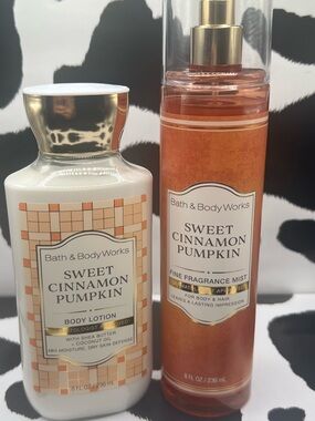 🎃Bath & Body Works Sweet Cinnamon Pumpkin Mist & Lotion Set $35-Value 🎃